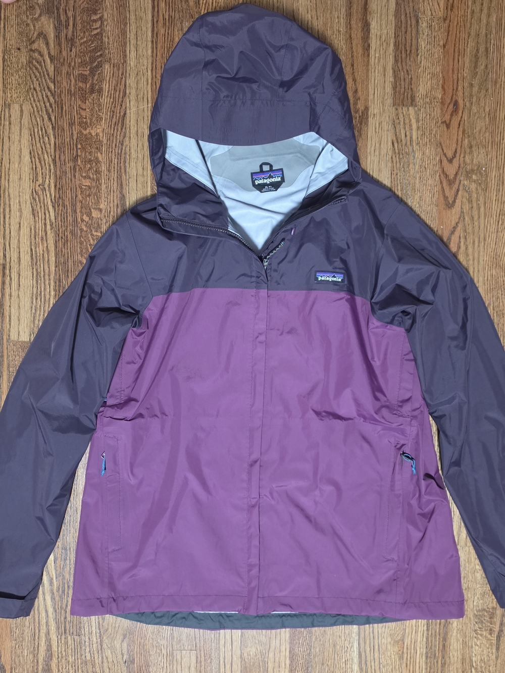 Patagonia Torrent Two-Tone Hooded Rain Jacket - Purple/Plum